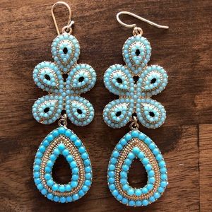 Stella & Dot turquoise beaded earrings